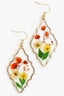 Real Pressed Dried Flower Botanical Resin Earrings