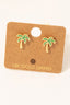 Mini Palm Tree Stud Earrings