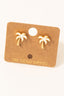 Mini Palm Tree Stud Earrings