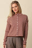 Elina Striped Collar Knit Top