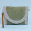 Half Moon Flap Woven Straw Clutch Bag