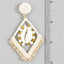 Cowrie Shell Beaded Open Frame Statement Drop Earrings