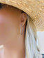 Thin CZ Minimalist Hoop Earrings (K374)