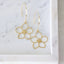 Brass Sakura Flower Drop Earrings