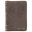 Dusty Taupe Floral KJV Large Print Compact Bible