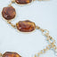 Amber Tone Bezel Set Oval Stone Chain Belt