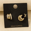 Gold Dipped Cz Pave Wide Layered Hoop Earrings