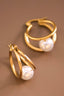 18K Gold Plated Waterproof Stainless Steel Hoop Earrings - 7193