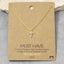 18K Gold Dipped Baguette Cz Cross Necklace - Hallelu Clothing Boutique