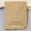 18K Gold Dipped Baguette Cz Cross Necklace - Hallelu Clothing Boutique