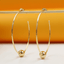18K Gold Filled Beaded Hoops - Hallelu Clothing Boutique