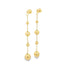 18K Gold-Filled Link Chain Pearl and Bead Dangle Earrings