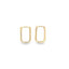 18K Gold/Rhodium Filled Rectangle Hoops Earrings - Hallelu Clothing Boutique
