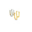 18K Gold/Rhodium Filled Rectangle Hoops Earrings - Hallelu Clothing Boutique