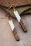 Resin Wooden Bar Earrings