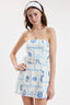 BLUE TILE SHELL WAIST BELT FIT-IN MINI DRESS