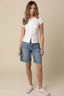 Leslie Sculpt Button-Front Knit Top