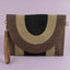 Tonal Arch Woven Straw Envelope Clutch