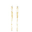Dangle Beaded Cross Charm CZ Stud Earrings (K274A)
