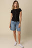 Leslie Sculpt Button-Front Knit Top