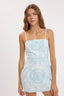 IVY MANTRA PATTERN TILE BORDER MINI DRESS