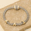 Gold Plated Two Tone Magnetic Clasp Bracelet