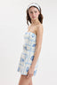 BLUE TILE SHELL WAIST BELT FIT-IN MINI DRESS
