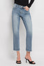 Mid Rise Crop Straight Jeans