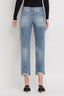 Mid Rise Crop Straight Jeans