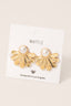 Pearl Stud Leaf Earrings