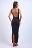 Sleek Shadow Maxi Dress