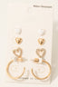 4 Pc Heart Studs And Hoop Earrings Set