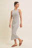 Stretchy Rib Sweater Slim Bodycon Midi Dress
