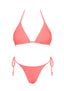 Coral bikini set on a white background