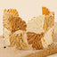 Three Tone Raffia Leaf Cuff Bracelet