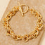 Intricate Cluster Ring Chain Toggle Bracelet