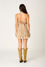 Golden Gingham Mini Dress