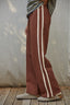 Terracotta Trail Stripe Pant - full length front view on model