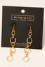 Gold Dipped Hammered Chain Dangle Earrings