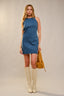 Denim Dusk Mini Dress