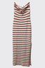 Striped Bandeau maxi dress