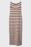 Striped Bandeau maxi dress