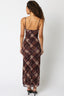 Espresso Gingham Maxi Dress