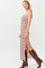 Striped Bandeau maxi dress