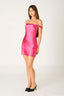 Fuchsia Off The Shoulder Mini Dress
