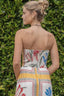 Printed Off Shoulder Smocked Bodice Maxi Dress
