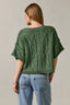 Round Neck Short Sleeve Knit Sweater Top
