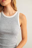 Ribbed contrast tank top