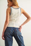 Ribbed contrast tank top