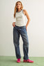 Ribbed contrast tank top